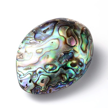 Oval Natural Paua Shell Beads(SSHEL-F0008-01)-2
