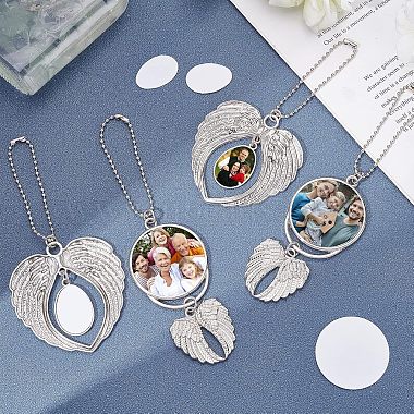 SUPERFINDINGS 4 Sets 2 Style  Alloy Pendant Decoration Cabochon Settings(AJEW-FH0002-02)-4