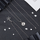 Unicraftale clásico liso 304 collares de cadena de bolas de acero inoxidable para hombre y mujer(STAS-UN0017-36P)-3