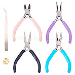 45# Steel Jewelry Pliers, Side Cutting Pliers, with Plastic Handle, Mixed Color, 110x91x8.5mm(PT-TAC0001-001)