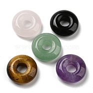 Natural Gemstone Pendants, Donut/Pi Disc Charms, 18~18.5x6mm, Hole: 5.5~6mm(G-C066-01)