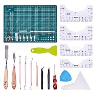 16Pcs Weeding Tools set, with Plastic Scraper Tool, Steel Carving Knifes, Anti-static Tweezers, Iron Scissor, Stainaless Probe, Iron Bead Awls, Stainless Steel Paints Palette Scraper Spatula Knives, Mixed Color, 12.5x4.8x0.2cm(TOOL-SZ0001-15)