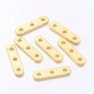 Alloy Spacer Bars, Lead Free & Cadmium Free & Nickel Free, Golden, 24x6x2mm, Hole: 2mm(PALLOY-00406-G-NR)