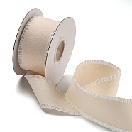 5M Nylon Ruffled Ribbon, Clothes Accessories, Beige, 1-5/8 inch(40mm), about 5.47 Yards(5m)/Roll(OCOR-S001-01A)