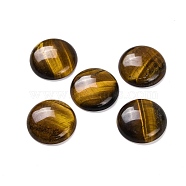 Natural Tiger Eye Cabochons, Flat Round, 27~28x6~8mm(G-B085-02A-05)