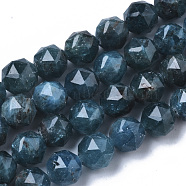Natural Apatite Beads Strands, Faceted, Star Cut Round Beads, 8~9mm, Hole: 0.9~1mm, about 23~26pcs/Strand, 7.28 inch~7.68 inch(18.5~19.5cm)(G-N327-03B-02)