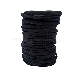 Nylon Elastic Baby Headbands for Girls, Hair Accessories, Black, 11 inch(28cm)(OHAR-Q068-04A)