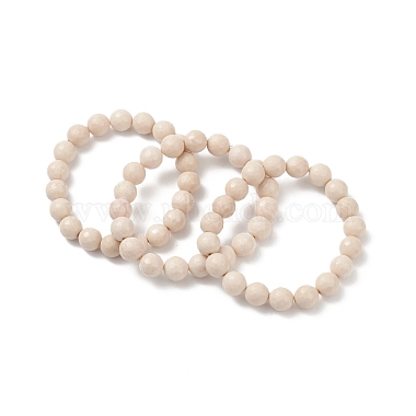 Bracelets extensibles avec perles fossiles naturelles(BJEW-K212-C-015)-2