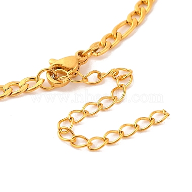 Constellation 202 Stainless Steel Figaro Chain Link Bracelets for Women Men(AJEW-U006-01B)-3