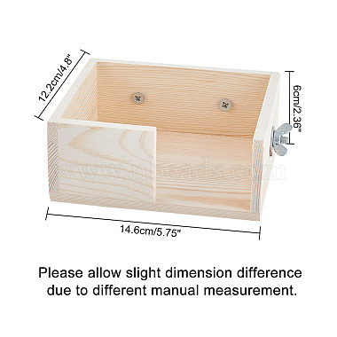 plateforme carrée en bois naturel inachevé pour hamster(HJEW-WH0009-01)-3