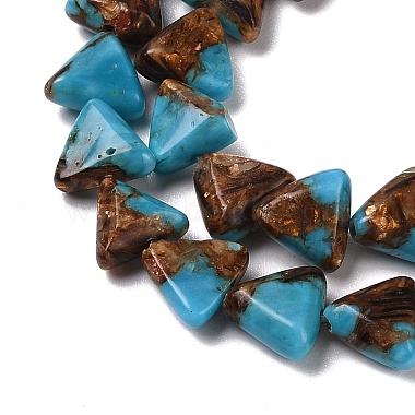 Assembled Bronzite and Synthetic Turquoise Beads Strands(G-Q017-B02-01)-4