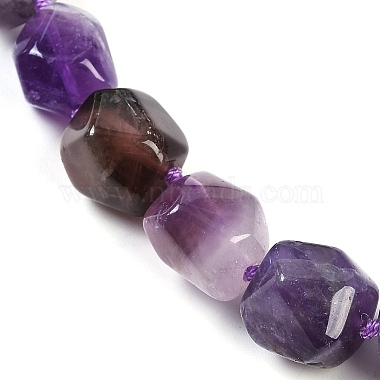 Natural Amethyst Nuggets Beaded Necklaces for Women Men(NJEW-K388-01E)-2