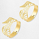 4Pcs Leaf Iron Cuff Bangles(BJEW-SP0001-15G)-7