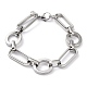 Tarnish Resistant 304 Stainless Steel Oval Link Chain Bracelets(BJEW-I293-03P)-1