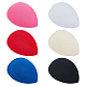 CHGCRAFT 6Pcs 6 Colors EVA Cloth Teardrop Fascinator Hat Base for Millinery(AJEW-CA0002-78)-1