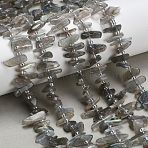 Natural Labradorite Beads Strands, Chip, with Seed Beads, Grade A, 6~22x4~7.5mm, Hole: 0.8~1mm, about 67~69pcs/strand, 14.76''~15.75''(37.5~40cm)(G-Z124-C01-01)