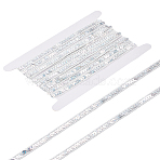 5M Sparkle Metallic Polyester Lace Ribbon, with Paillette, Clothing Accessories, White, 1/2 inch(12mm), 5m(OCOR-LP0001-23B)
