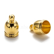 Brass Cord Ends, Golden Color, about 7mm wide, 10mm long, hole: 1.5mm, 5.5mm inner diameter(X-EC569-1G)