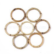 Bamboo Linking Rings, Ring, BurlyWood, 45~55x6.5~7.5mm, Inner Diameter: 37~44mm(WOVE-T006-016)