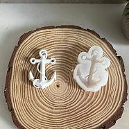 DIY Boat Anchor Silicone Molds, Decoration Making, Resin Casting Molds, For UV Resin, Epoxy Resin Jewelry Making, White, 66.5x47x14.5mm(DIY-E073-01D)