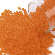 TOHO Round Seed Beads, Japanese Seed Beads, (10BF) Transparent Frost Hyacinth, 11/0, 2.2mm, Hole: 0.8mm, about 1110pcs/10g(X-SEED-TR11-0010BF)