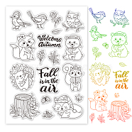 TPR Stamps, with Acrylic Board, for Imprinting Metal, Plastic, Wood, Leather, Animal Pattern, 16x11cm(AJEW-WH0178-006)