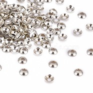 Brass Tiny Bead Cones, Platinum, 3x0.8mm, Hole: 1mm(X-KK-O043-04P)
