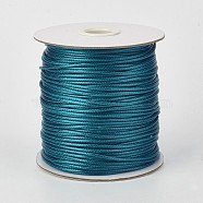 Eco-Friendly Korean Waxed Polyester Cord, Teal, 1.5mm, about 169.51~174.98 Yards(155~160m)/Roll(YC-P002-1.5mm-1110)