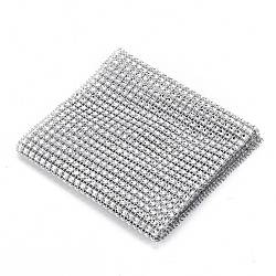 24 Rows Plastic Diamond Mesh Wrap Roll, Rhinestone Crystal Ribbon, for DIY Wedding Party Favors Decorations Craft, Silver, 120x1mm(DIY-L049-05K)