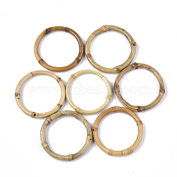 Bamboo Linking Rings, Ring, BurlyWood, 45~55x6.5~7.5mm, Inner Diameter: 37~44mm(WOVE-T006-016)