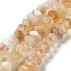 Natural Citrine Beads Strands, Nuggets, Faceted, 6~8x10.5~14x8~9.5mm, Hole: 1.2mm, about 57~61pcs/strand, 15.16''~15.39''(38.5~39.1cm)(G-D091-A12)