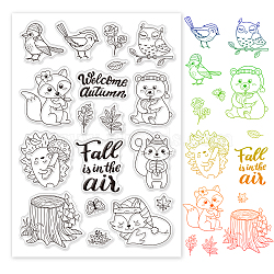 TPR Stamps, with Acrylic Board, for Imprinting Metal, Plastic, Wood, Leather, Animal Pattern, 16x11cm(AJEW-WH0178-006)