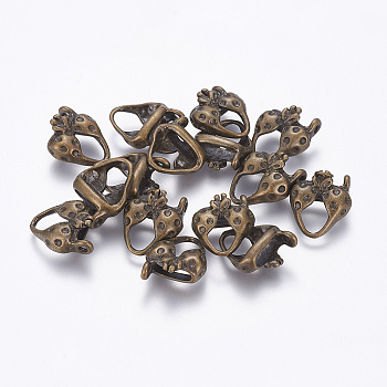 Alloy Pendants, Lead Free and Cadmium Free, Antique Bronze Color, Bra, about 16mm long, 14mm wide, 7mm thick