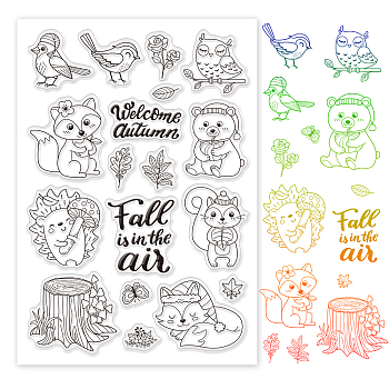TPR Stamps, with Acrylic Board, for Imprinting Metal, Plastic, Wood, Leather, Animal Pattern, 16x11cm