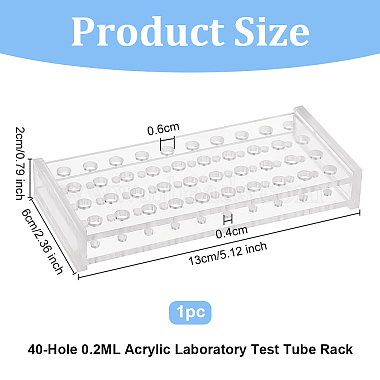 40-Hole 0.2ML Acrylic Laboratory Test Tube Rack(DIY-WH0430-386A)-2