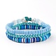 3Pcs 3 Styles Polymer Clay Heishi Beads Stretch Stackable Bracelets Sets(BJEW-JB05915)-3