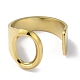 Real 18K Gold Plated 304 Stainless Steel Initial Letter Open Cuff Ring(RJEW-H215-09G-02)-2