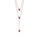 SHEGRACE 925 Sterling Silver Two-Tiered Necklaces(JN700B)-1