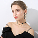 4 Pairs 4 Colors Oval & Teardrop & Rectangle Rhinestone Dangle Stud Earrings(EJEW-AN0003-05)-5