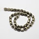 Natural Pyrite Lantern Beads Strands(G-F197-03-9x10mm)-2