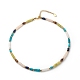 Natural & Synthetic Mixed Gemstone Disc Beaded Necklace and Bracelet Set(SJEW-JS01244)-3