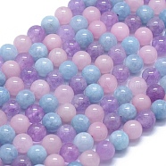 Natural Aquamarine & Rose Quartz & Amethyst Beads Strands, Round, 8mm, Hole: 1mm, about 50pcs/strand, 15.7 inch(40cm)(G-D0013-68)