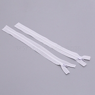 Nylon Zip Fastener, with Iron Zipper, for Garment Accessories, White, 50x2.5x0.2cm(FIND-WH0065-71F-01)