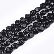 Natural Black Tourmaline Beads Strands, Nuggets, Tumbled Stone, 4~13x5~8x4~7mm, Hole: 1mm, about 46~50pcs/strand, 15.1 inch~15.7 inch(G-T108-24)