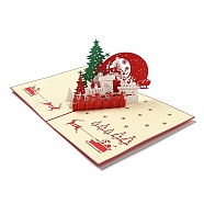 3D Pop Up Paper Greeting Card, with Envelope, Christmas Day Invitation Card, Christmas Tree, 300x200x115mm(AJEW-P124-A05)