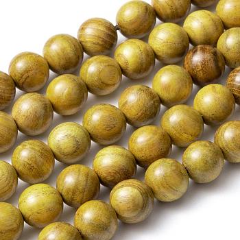 Natural Bocote Beads Strands, Round, 10mm, Hole: 1.5mm, about 40pcs/strand, 15.4 inch(39.2cm)