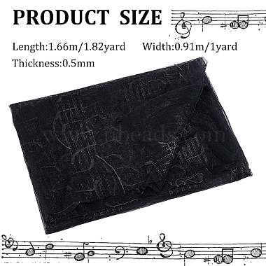 Musical Note Pattern Polyester Mesh Fabric(DIY-WH0449-28B)-2