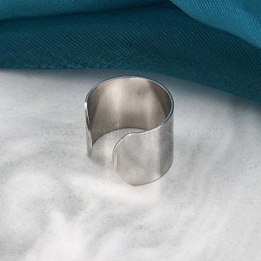 304 Stainless Steel Open Cuff Rings(RJEW-G335-01C)-3