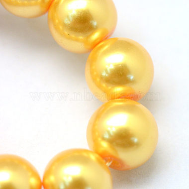 Baking Painted Pearlized Glass Pearl Round Bead Strands(HY-Q003-10mm-56)-3