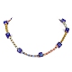Evil Eye Lampwork & Glass Seed Beaded Necklace for Women(NJEW-JN04390)-1